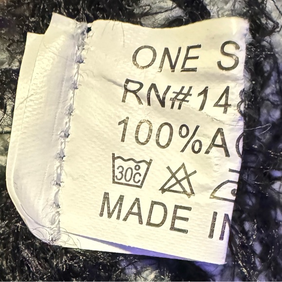 Plaid Acrylic Poncho - Picture 2 of 4